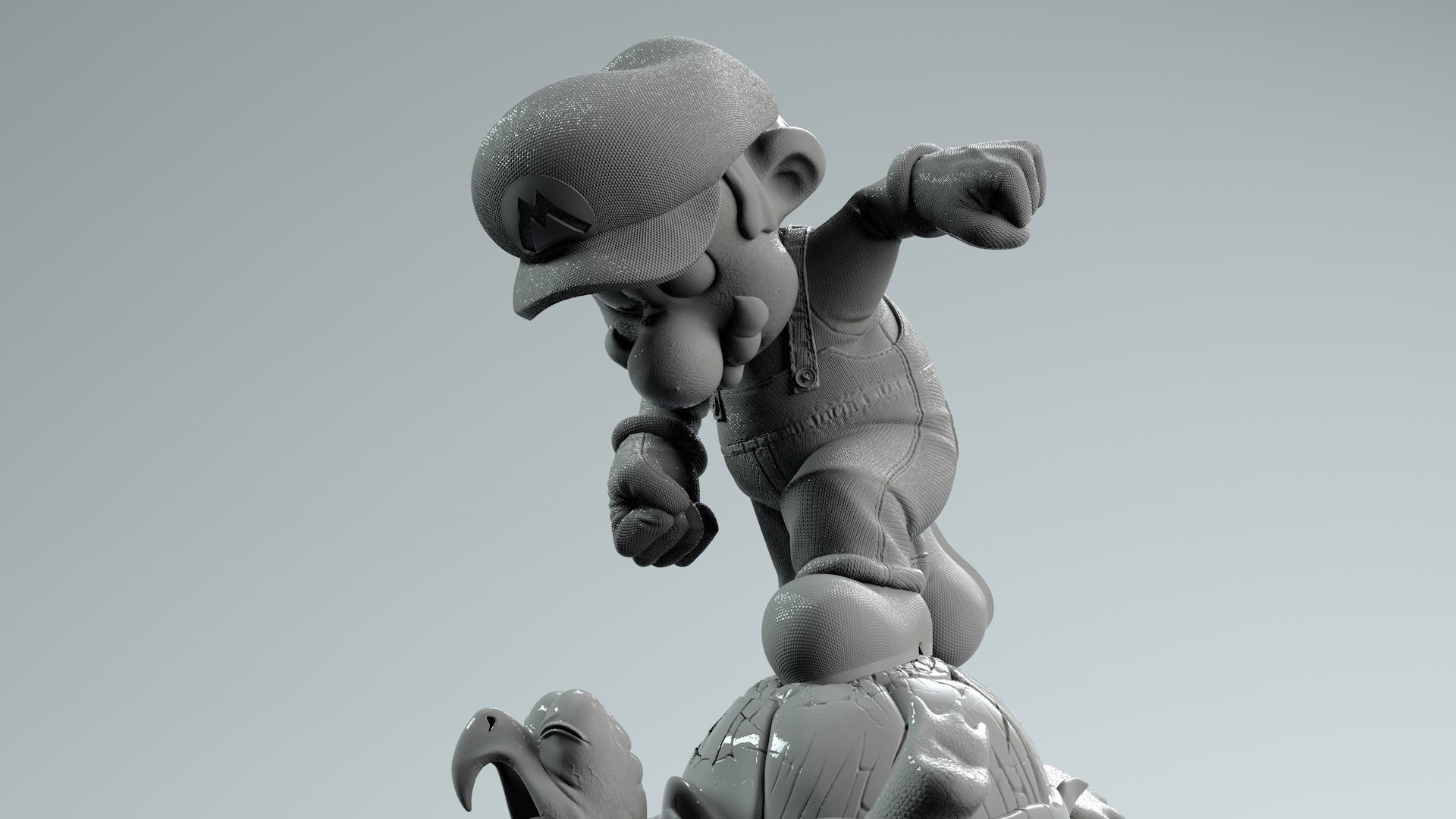 Super Mario and his turtle - 3D Print 3D print model_3