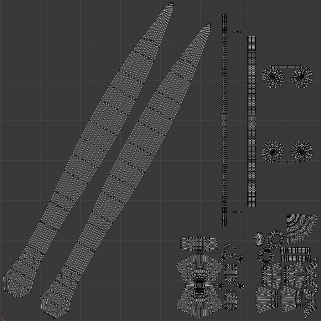 The Celtic Gundlingen - Leaf-Bladed Bronze Sword Low-poly 3D model_17