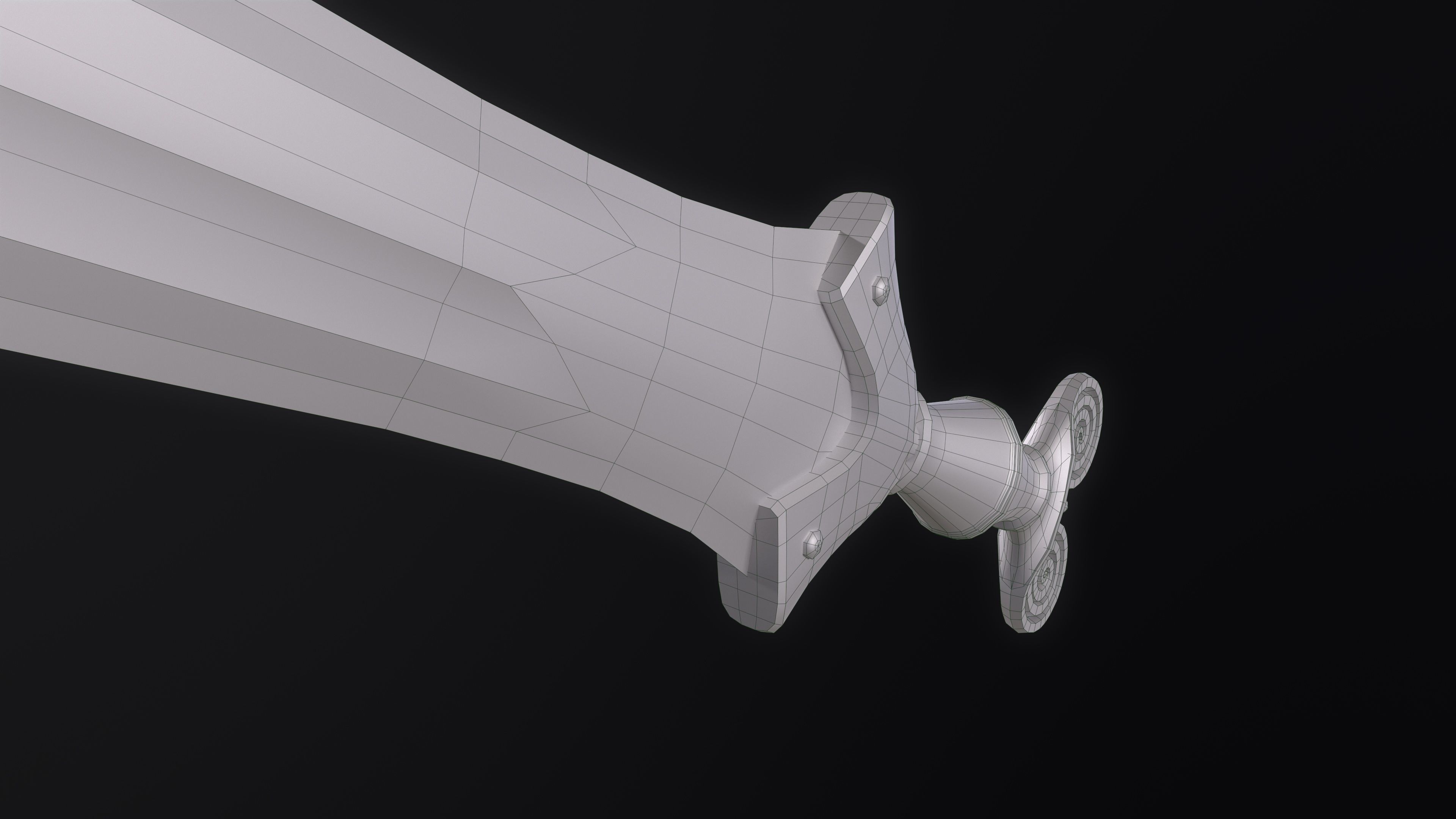 The Celtic Gundlingen - Leaf-Bladed Bronze Sword Low-poly 3D model_16