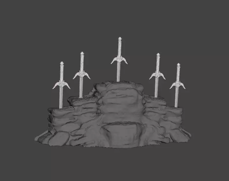 Lost Galaxy Quasar Saber Rock 3D print model_0