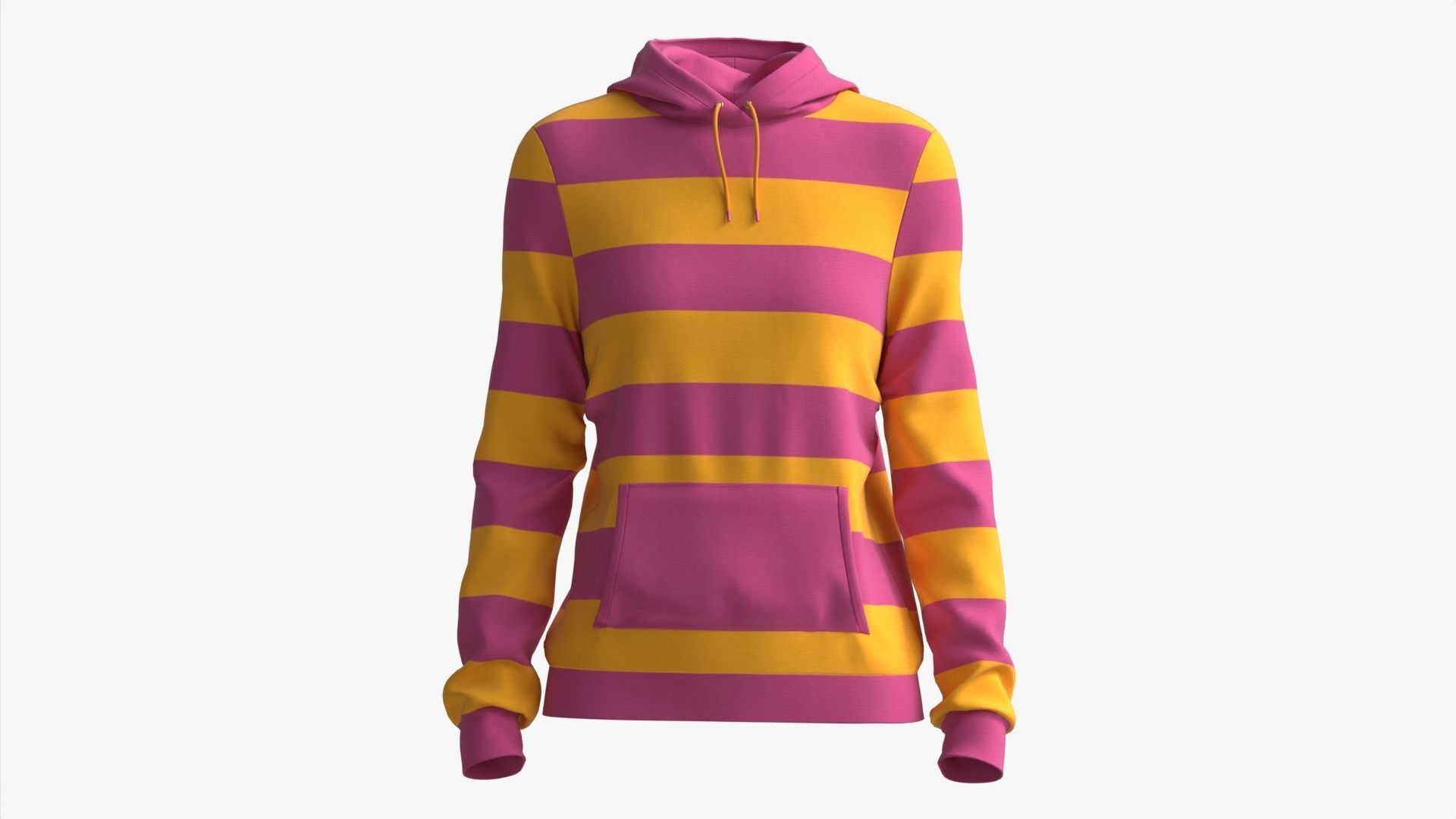 Hoodie with Pockets for Women Mockup 01 Colorful 3D model_4
