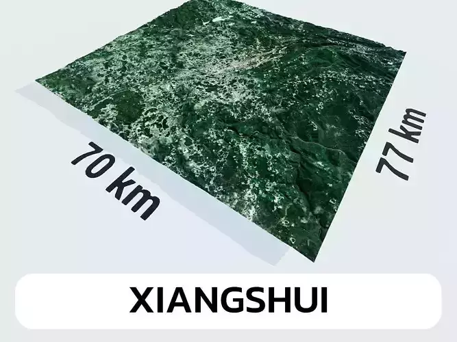 Xiangshui China City Landscape 3D Model