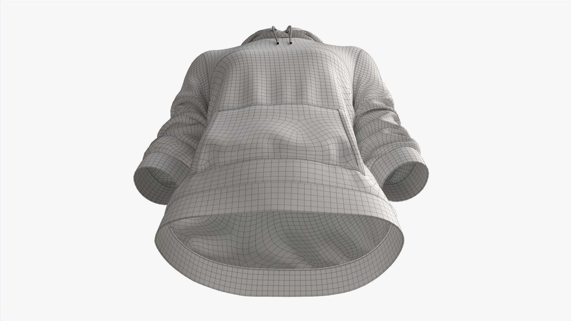 Hoodie with Pockets for Women Mockup 03 Red 3D model_9