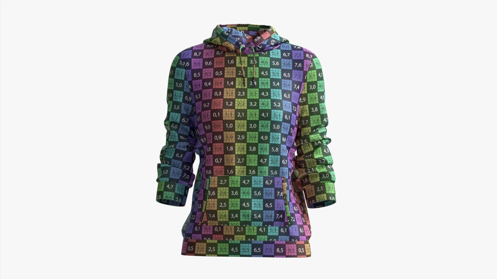 Hoodie with Pockets for Women Mockup 03 Red 3D model_12