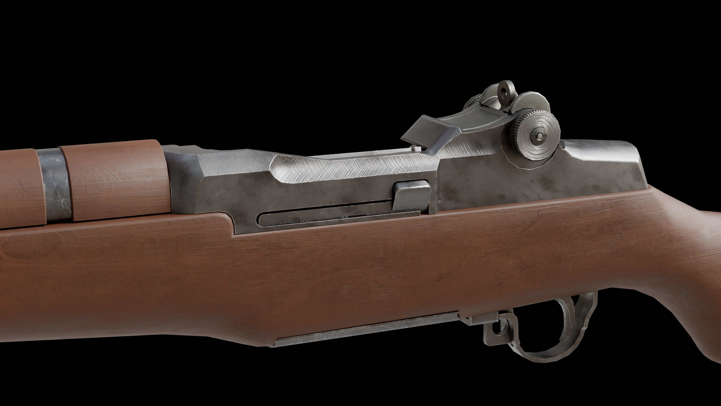 M1 Garand Low-poly 3D model_13