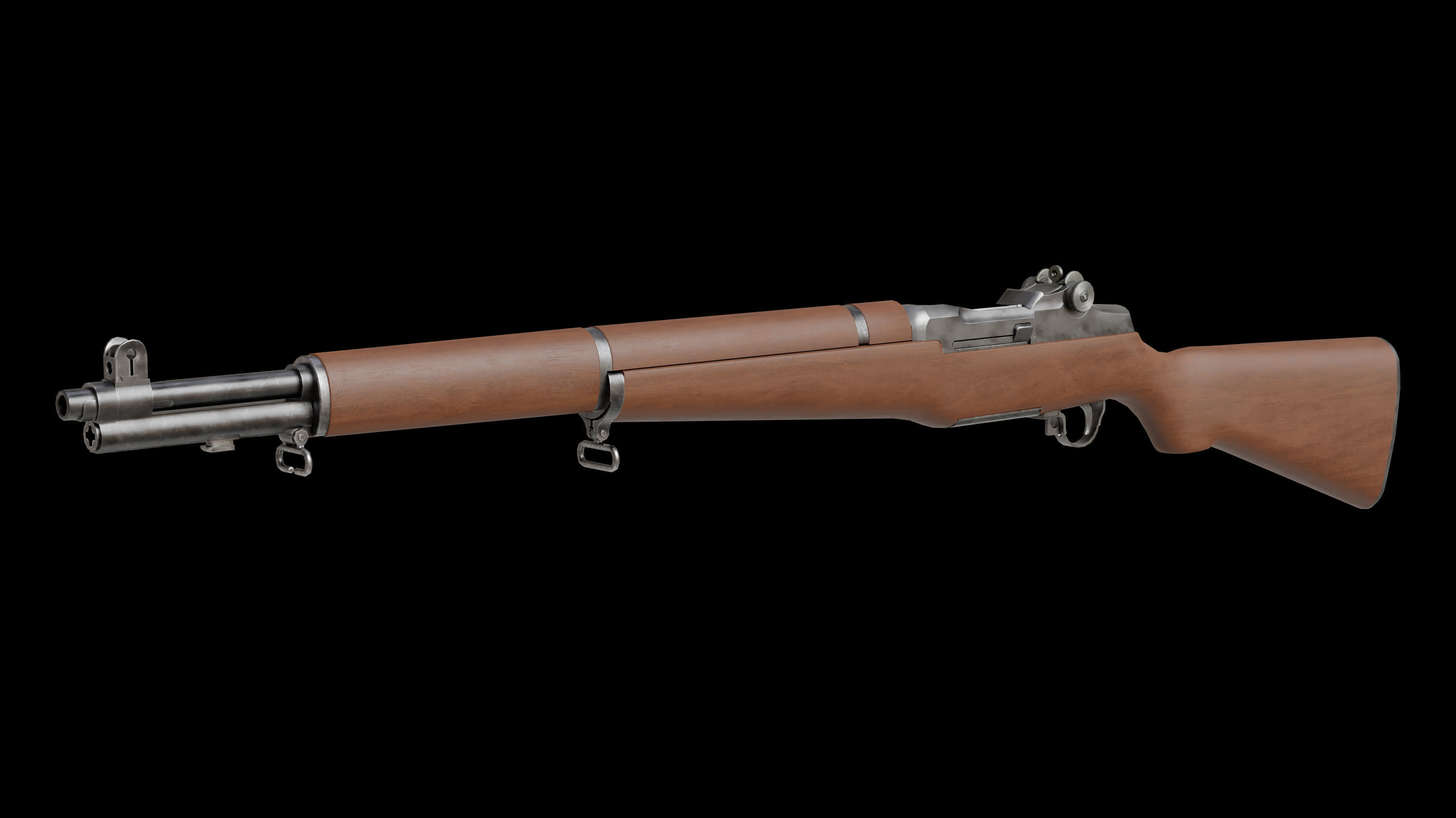 M1 Garand Low-poly 3D model_8