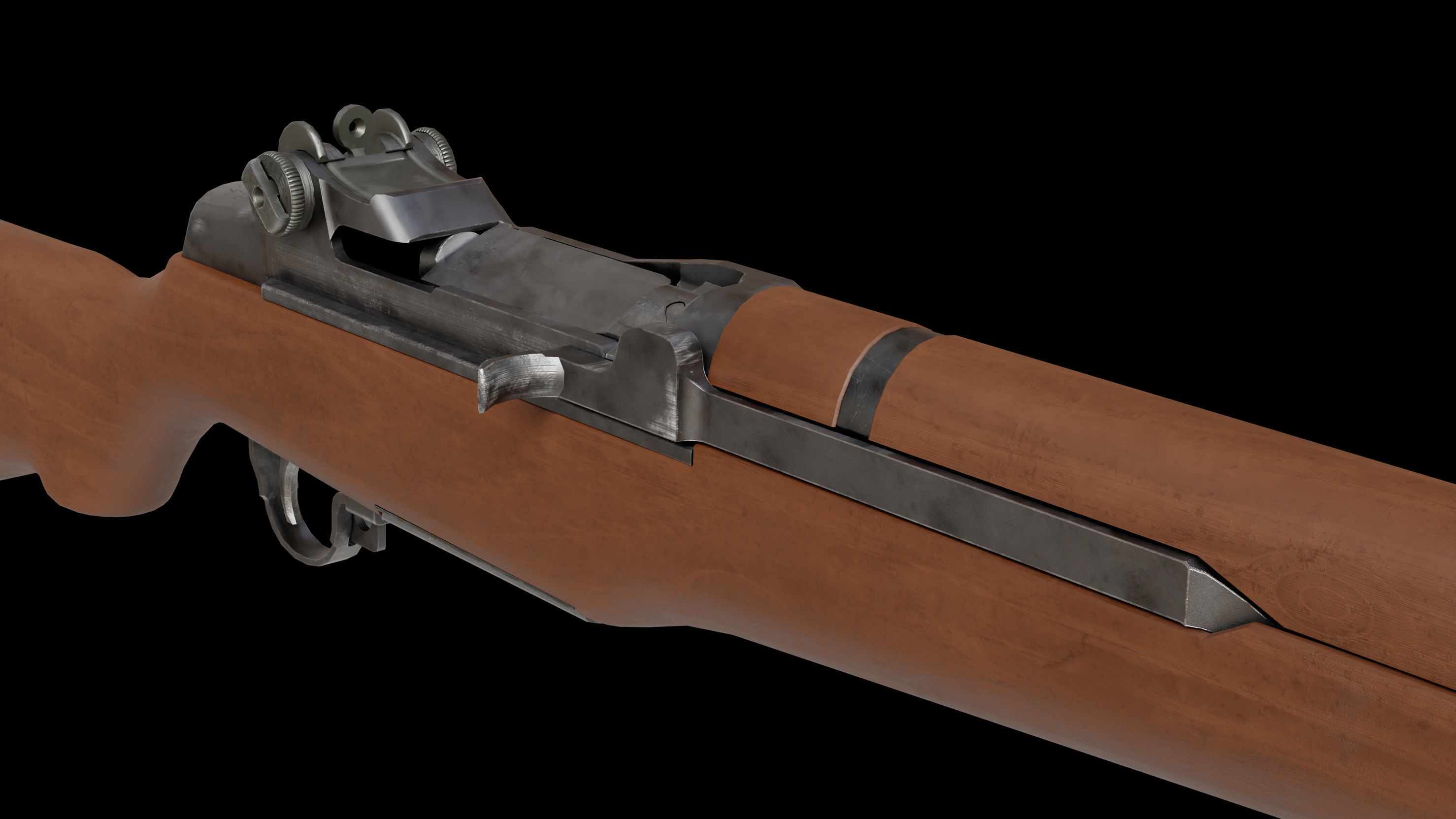 M1 Garand Low-poly 3D model_16