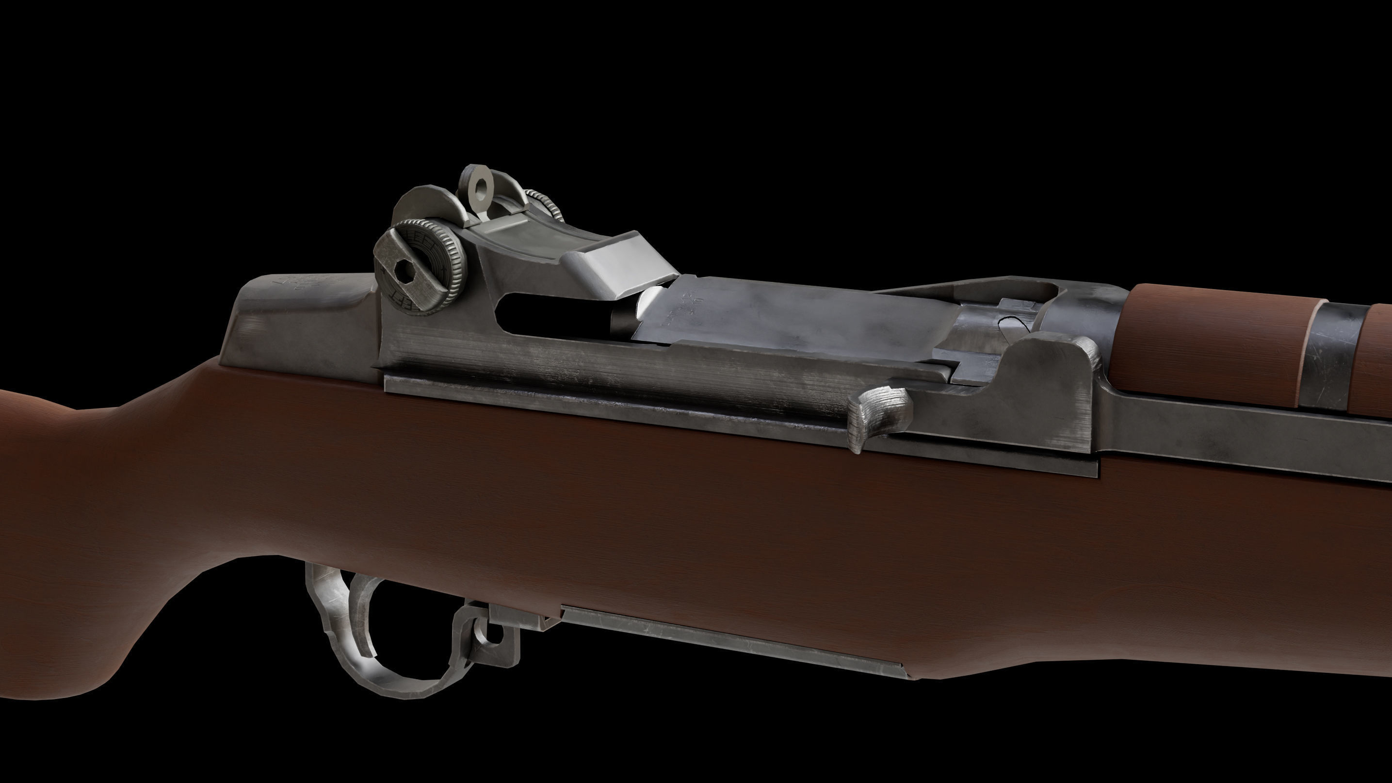 M1 Garand Low-poly 3D model_14