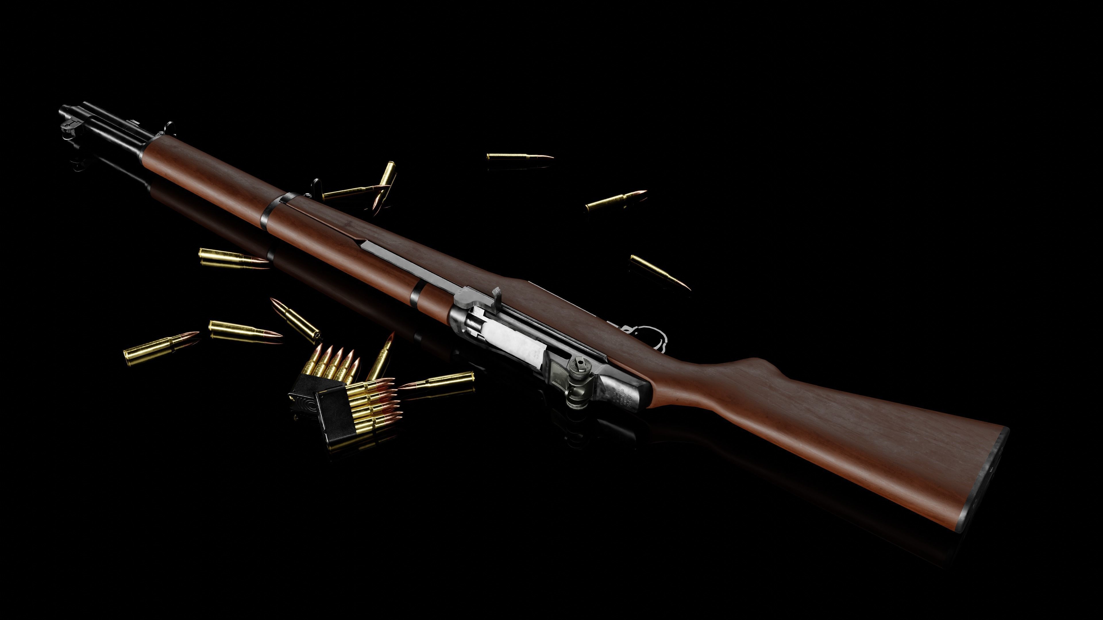 M1 Garand Low-poly 3D model_3