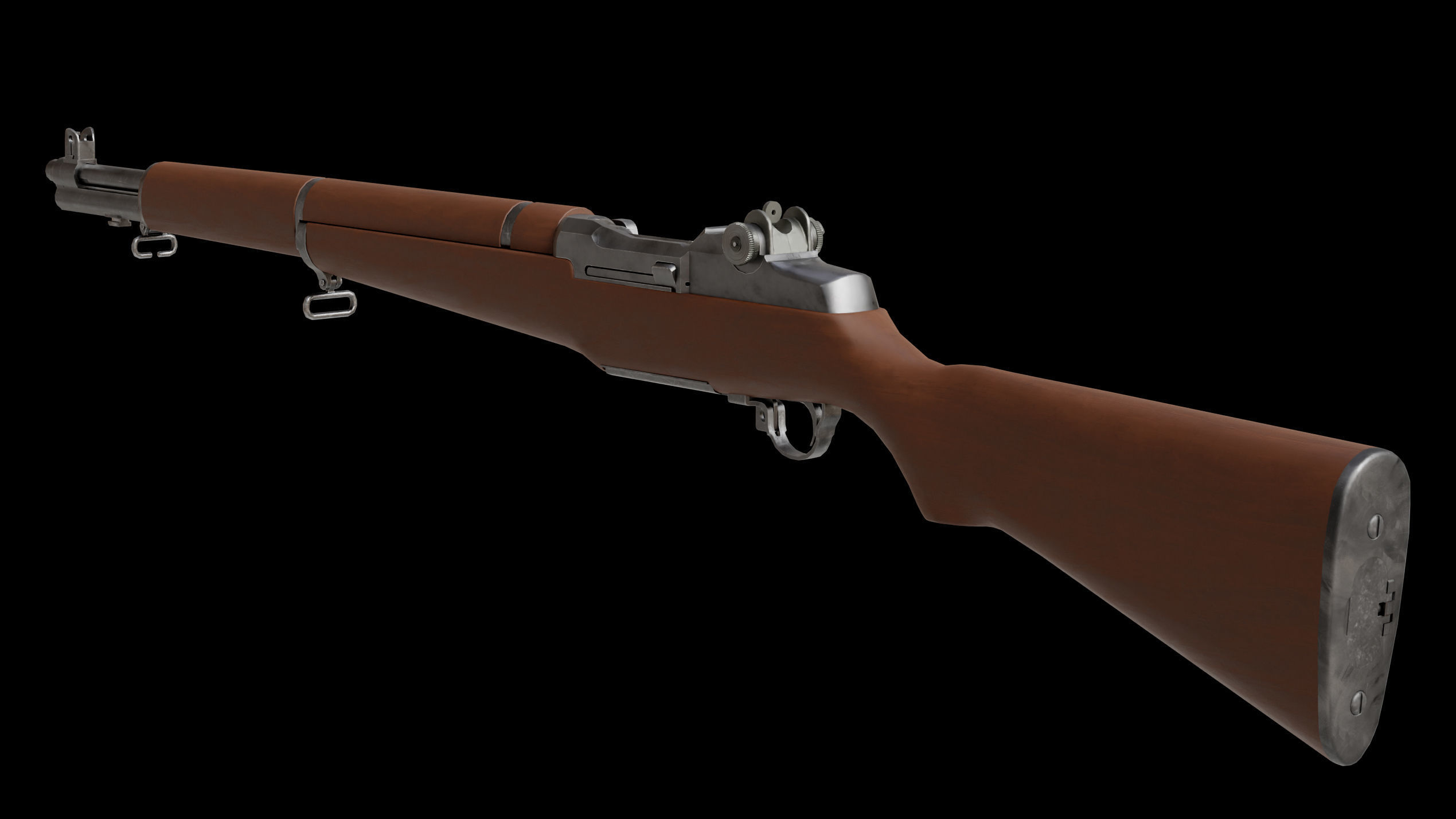 M1 Garand Low-poly 3D model_7