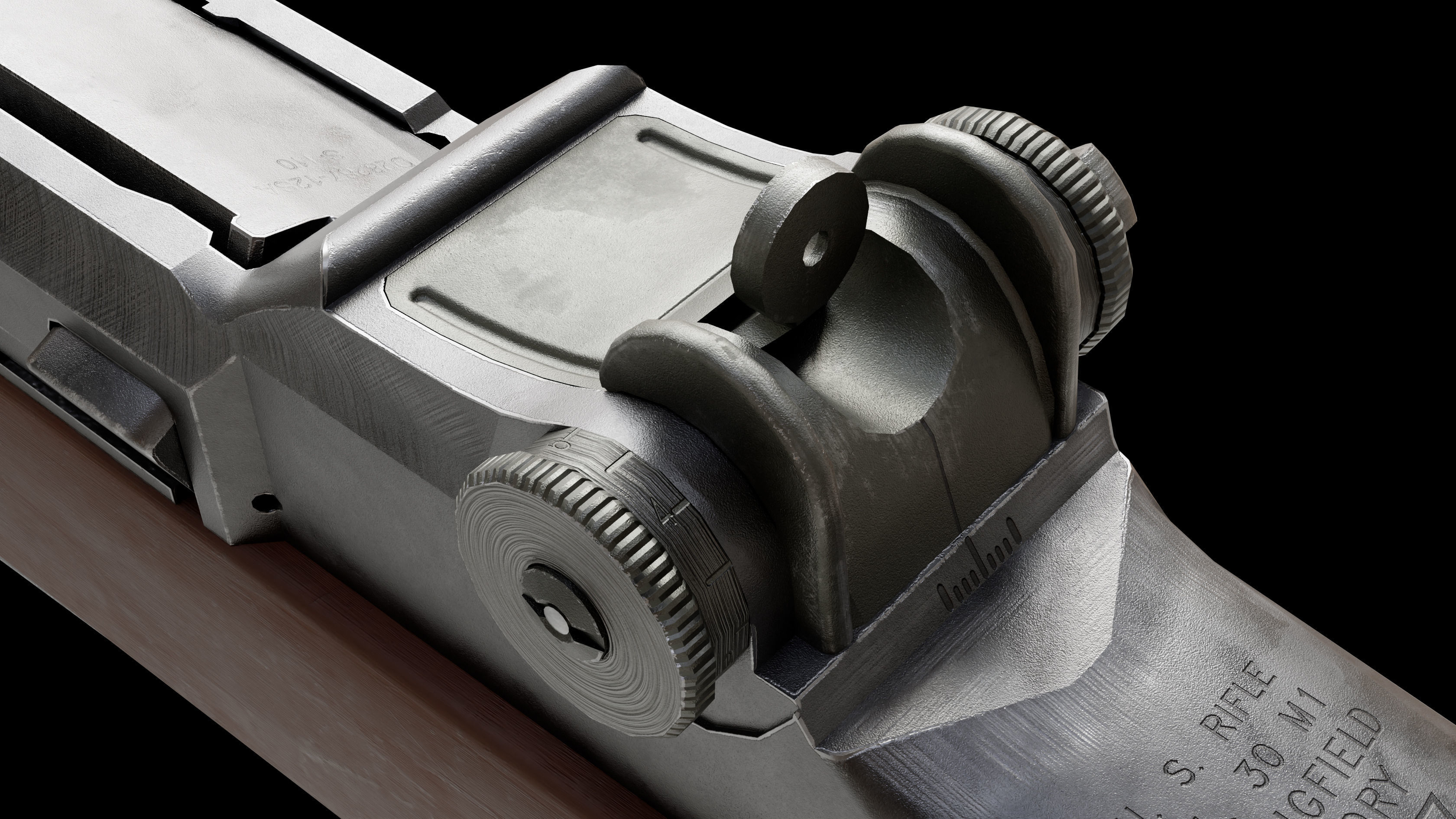 M1 Garand Low-poly 3D model_17