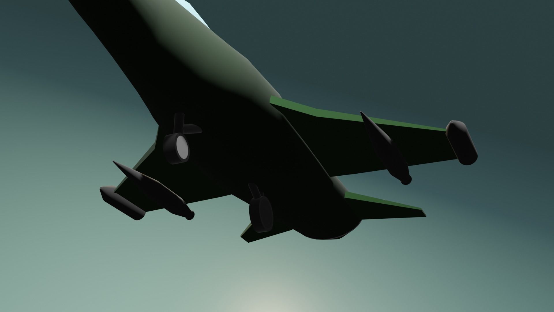 Military Airplane Low-poly 3D model Low-poly 3D model_4