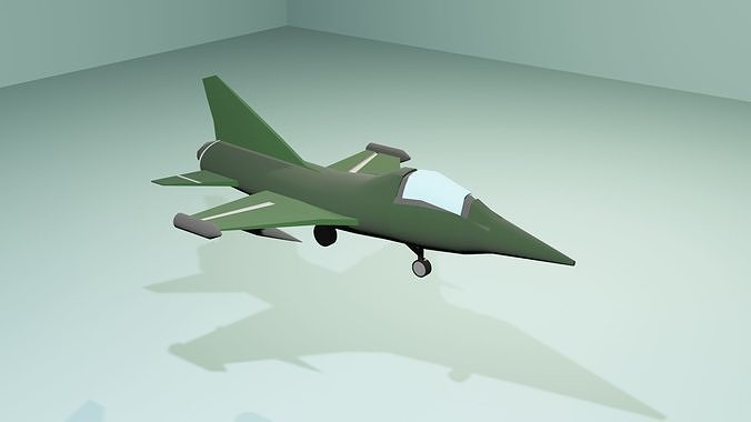 Military Airplane Low-poly 3D model Low-poly 3D model
