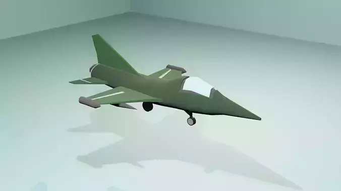 Military Airplane Low-poly 3D model
