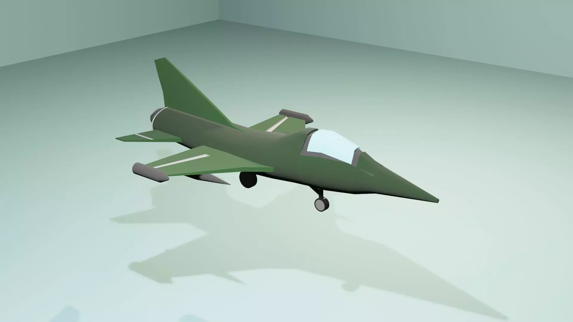 Military Airplane Low-poly 3D model Low-poly 3D model_0
