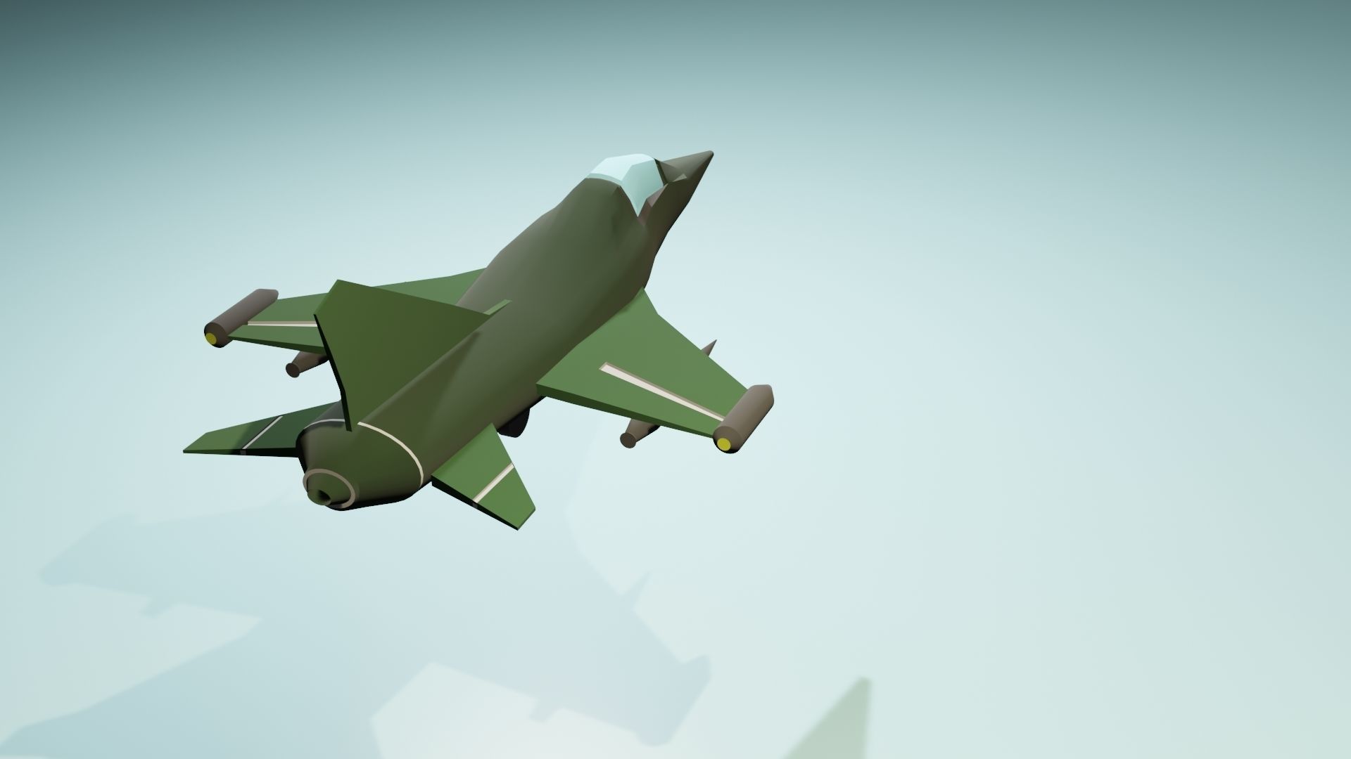 Military Airplane Low-poly 3D model Low-poly 3D model_3