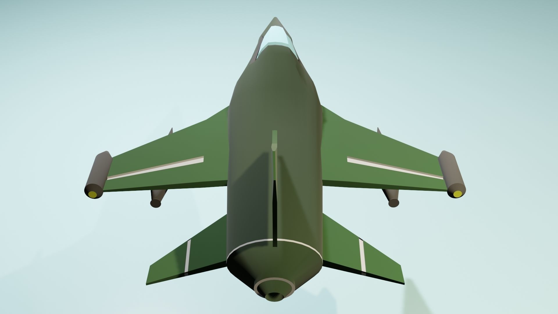 Military Airplane Low-poly 3D model Low-poly 3D model_1