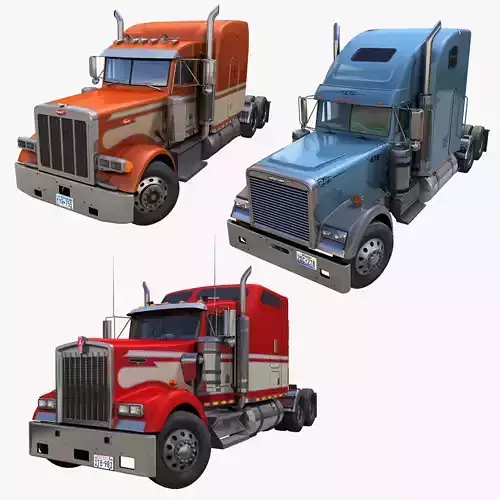 American classic trucks 3D Model Collection