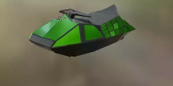 low poly jet ski