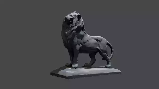 THE LION STATUE SCULPTED