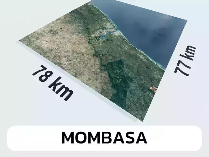 Mombasa Kenya City Landscape 3D Model