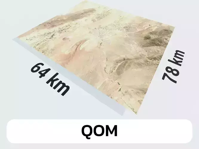 Qom Iran City Landscape 3D Model