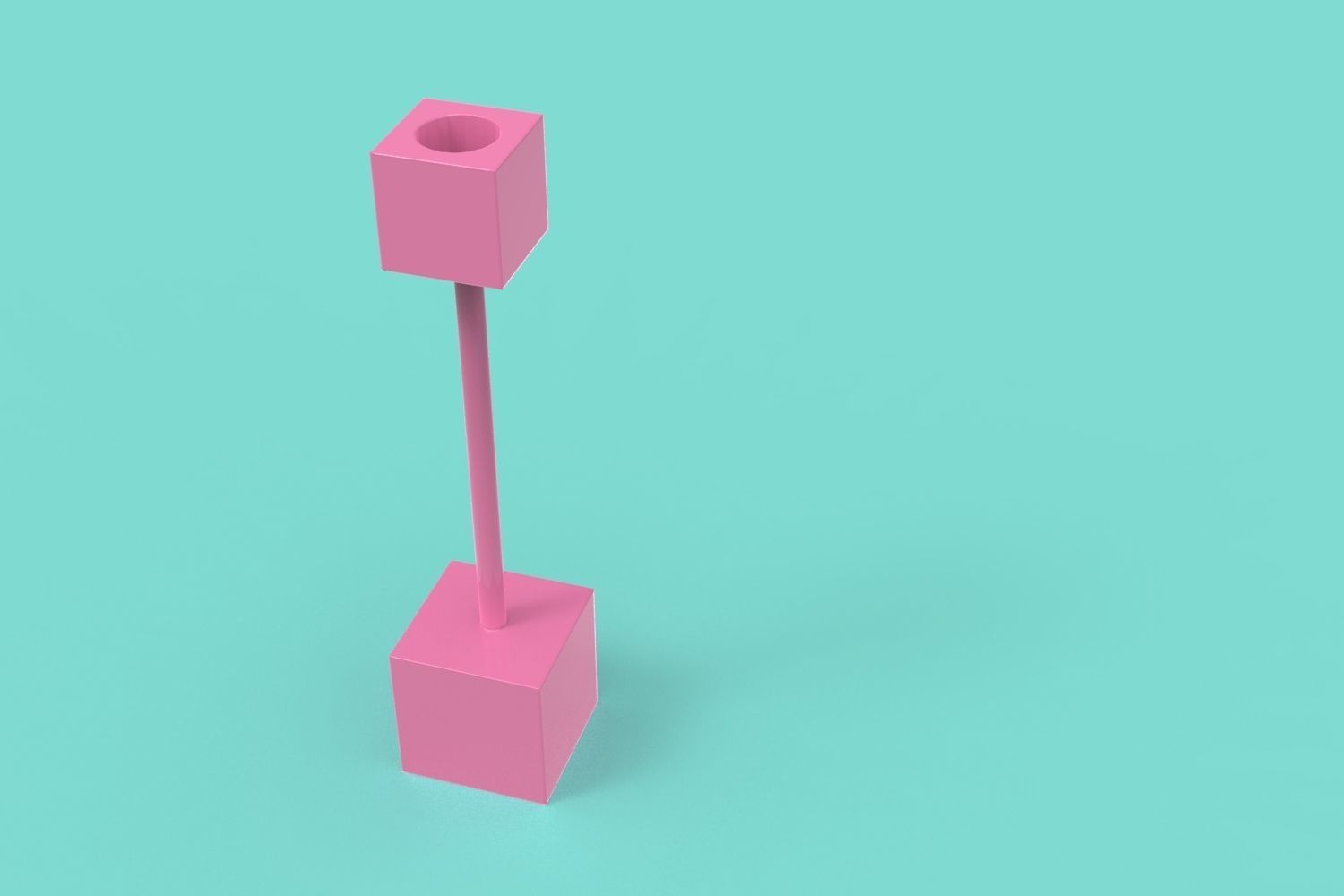 Cubic Candelabrum 3D Printing Candle Holder 3D print model_1