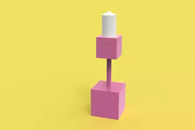 Cubic Candelabrum 3D Printing Candle Holder  3D print model