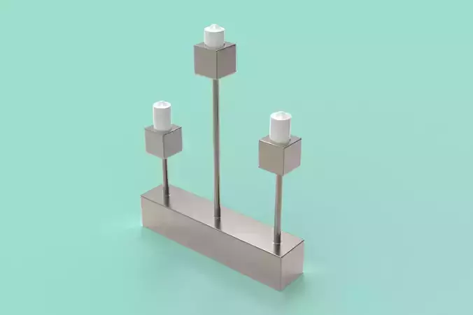 Cubic Candelabrum 3D Printing Candle Holder  3D print model