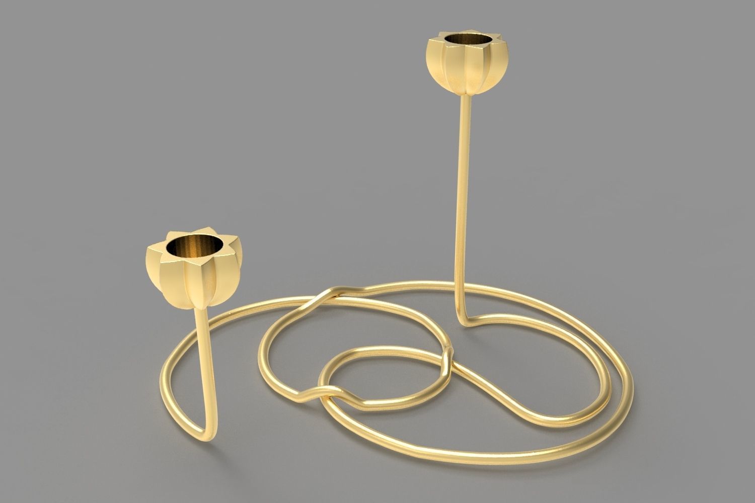 Rope Candelabrum 3D Printing Candle Holder 3D print model_1