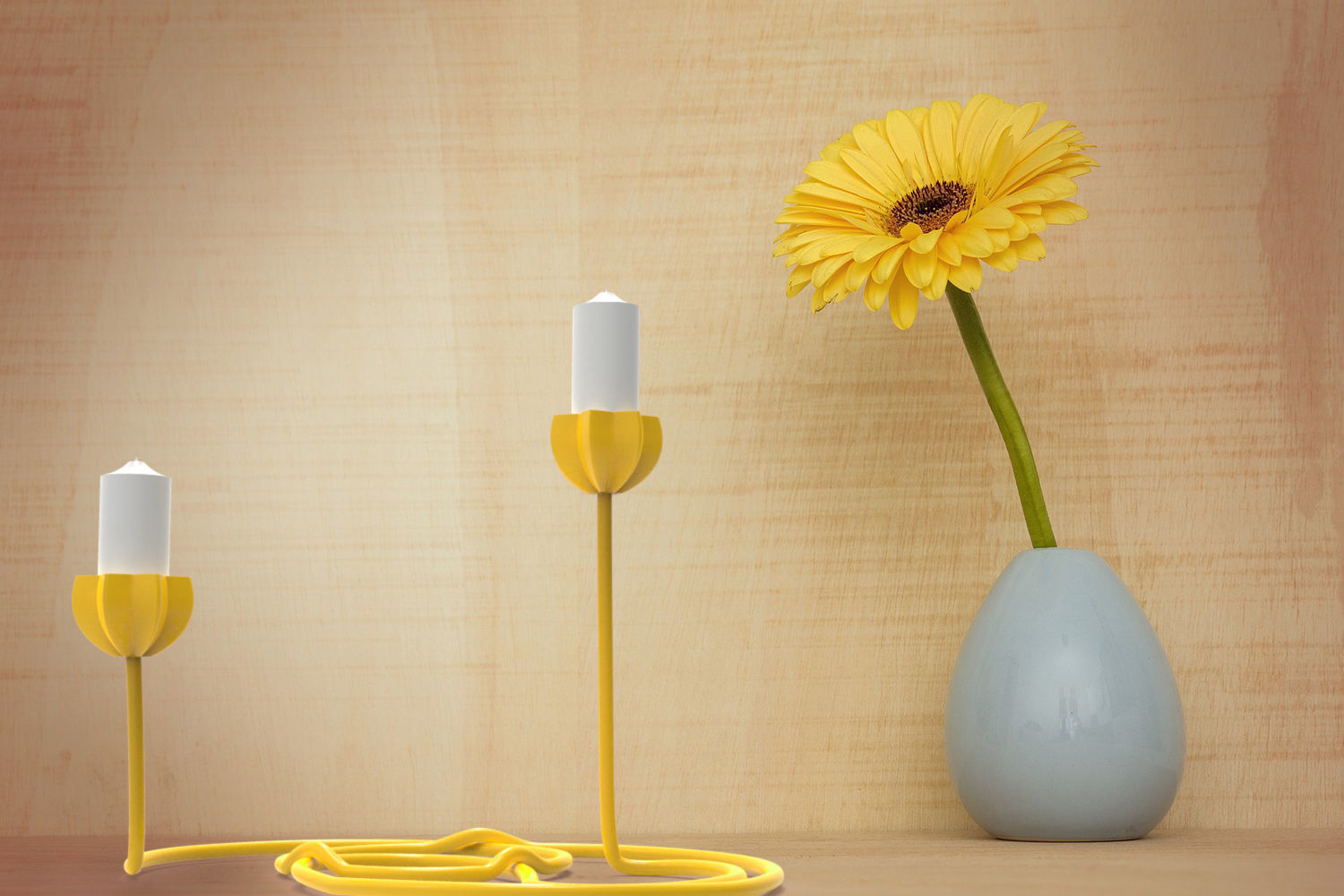 Rope Candelabrum 3D Printing Candle Holder 3D print model_2