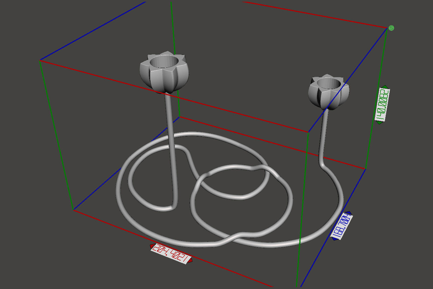 Rope Candelabrum 3D Printing Candle Holder 3D print model_3