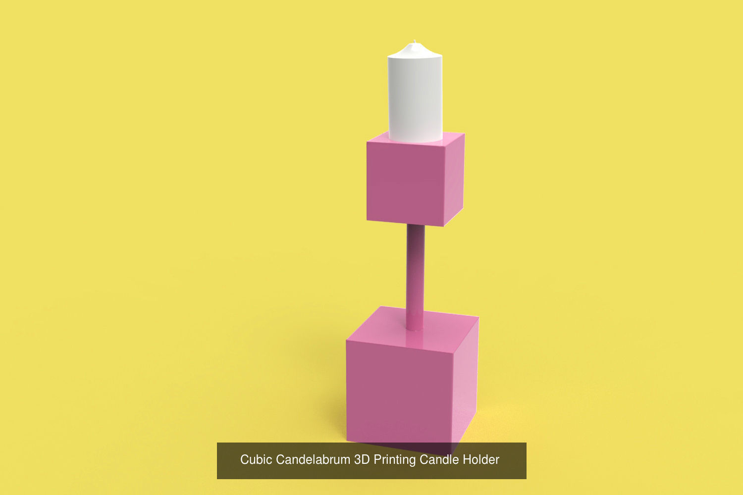 5 Cubic Candelabrum 3D Printing Candle Holder Set 3D Model Collection_5