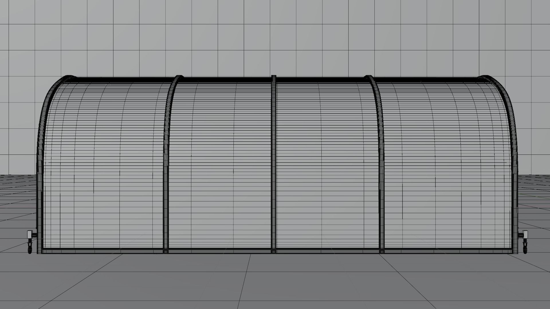 Player Bench with Plastic Seat 3D model_12