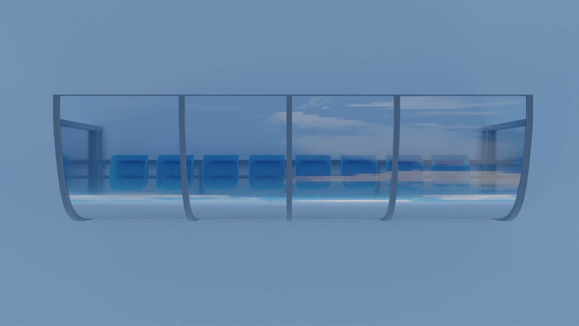 Player Bench with Plastic Seat 3D model_9