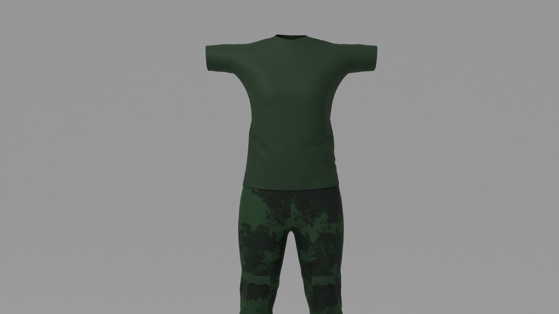 Military Uniform Low-poly 3D model_1