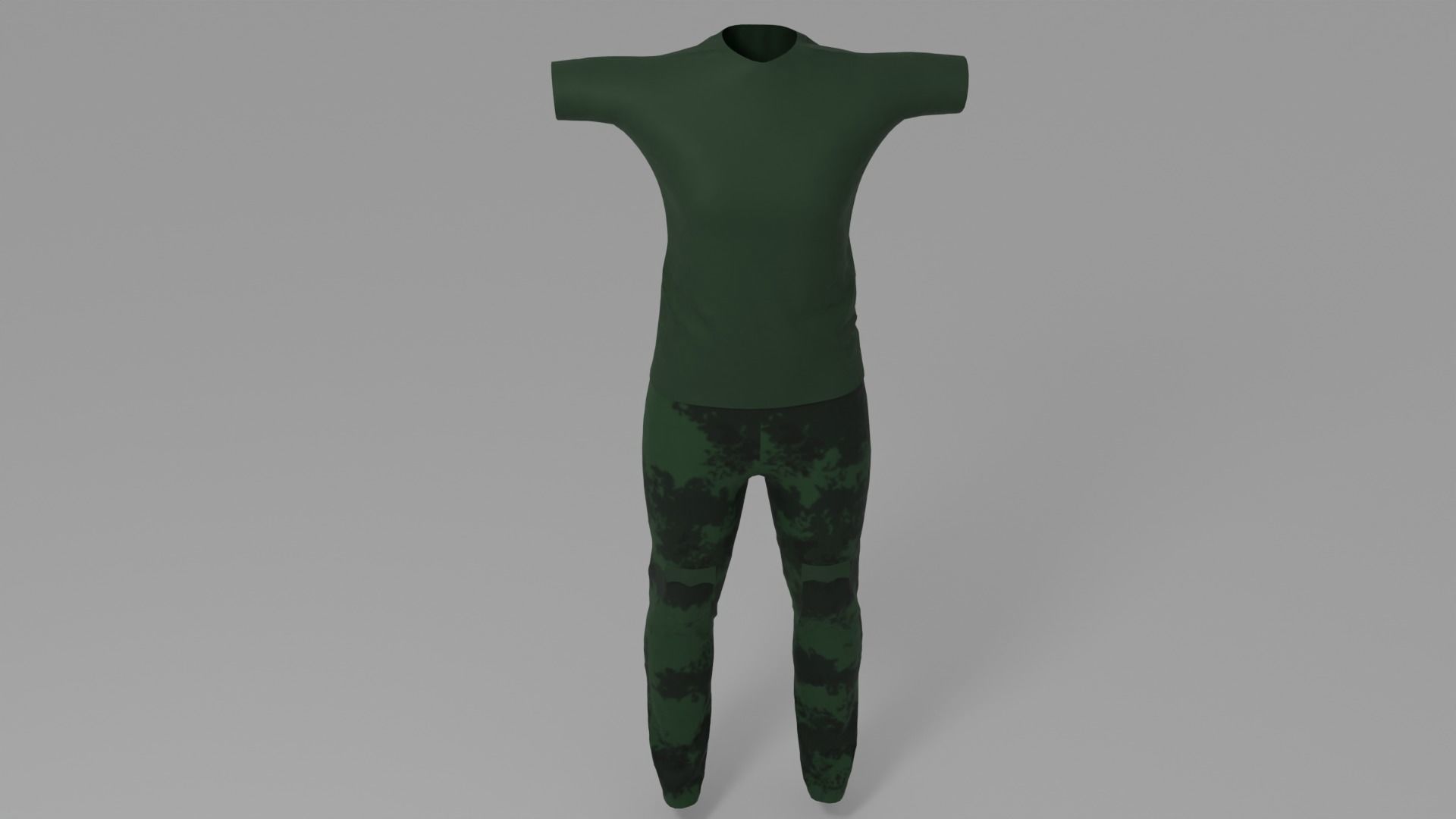 Military Uniform Low-poly 3D model_6