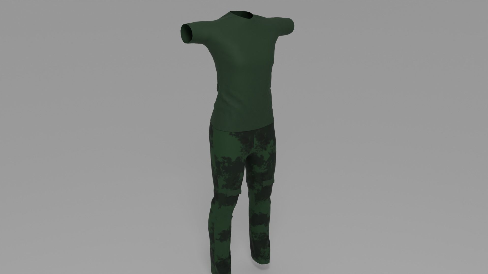Military Uniform Low-poly 3D model_5