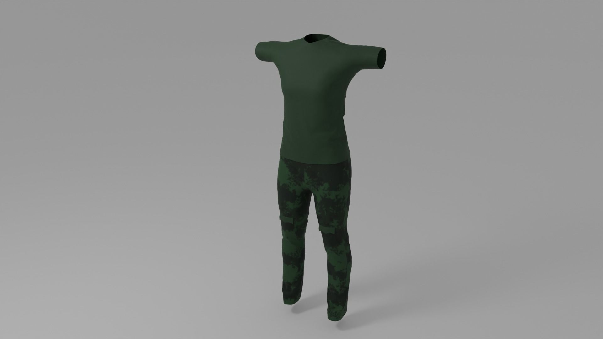 Military Uniform Low-poly 3D model_4