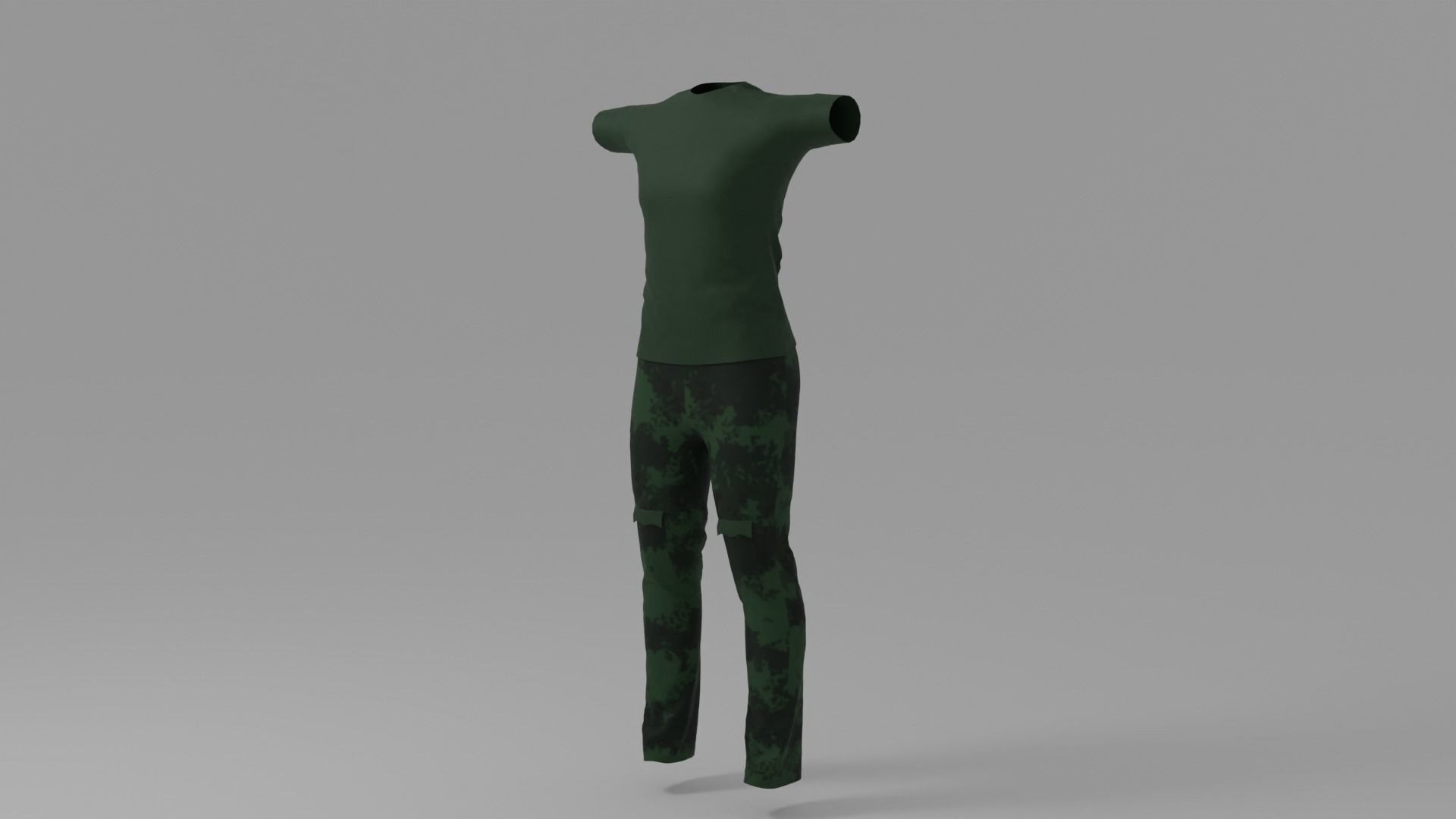 Military Uniform Low-poly 3D model_2