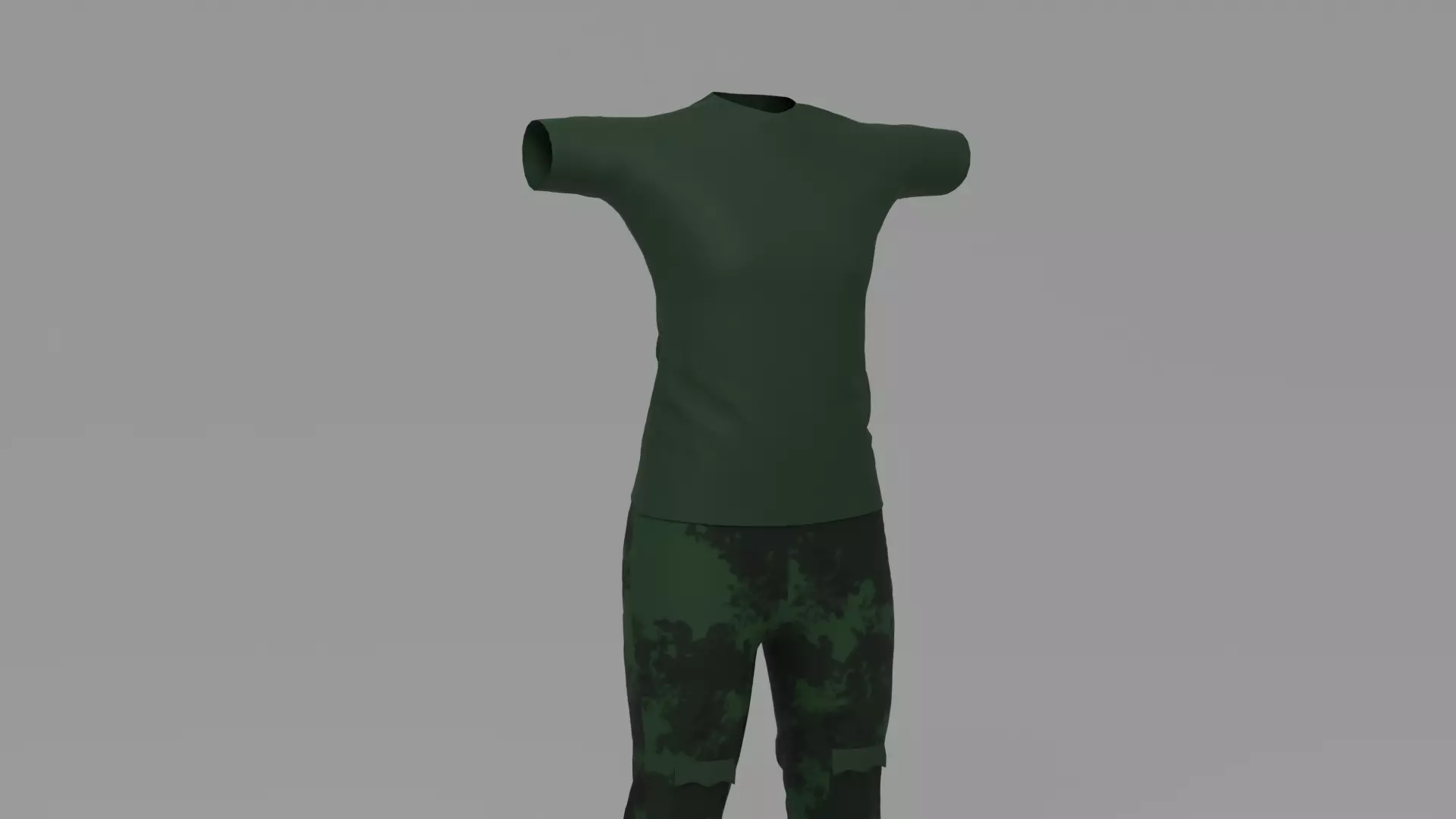 Military Uniform Low-poly 3D model_0