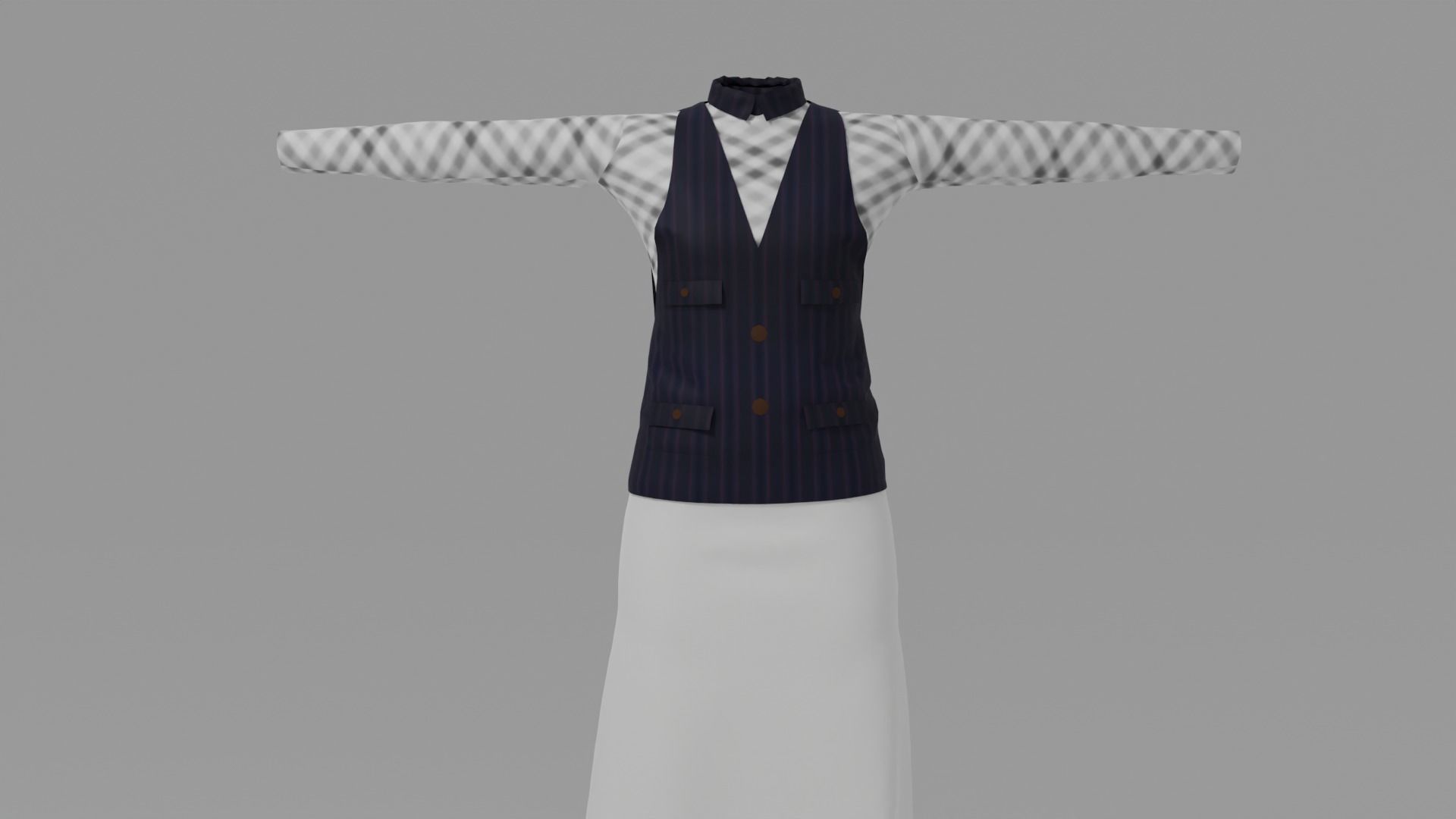 3D model Waiter Uniform VR / AR / low-poly | CGTrader