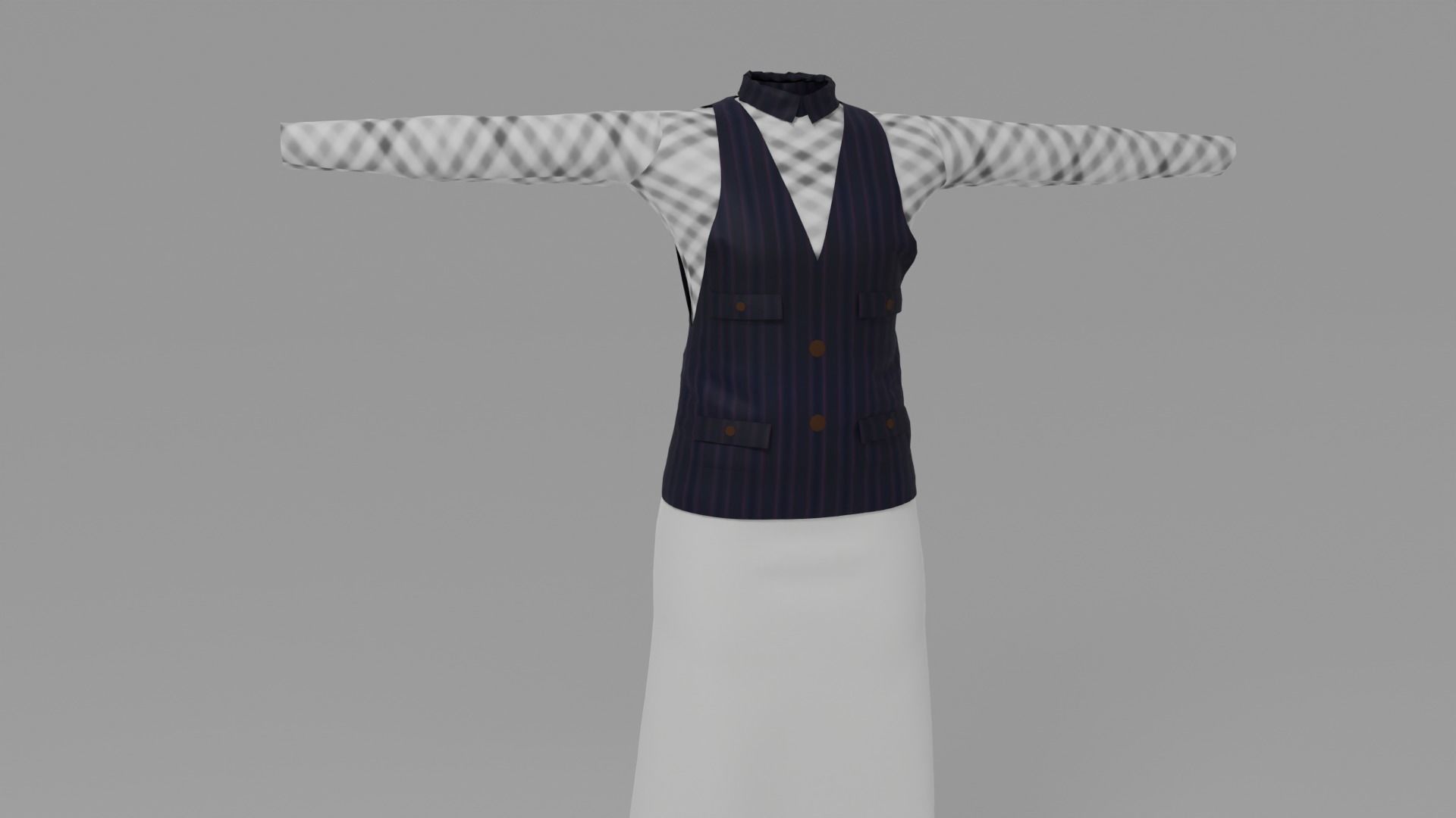 3D model Waiter Uniform VR / AR / low-poly | CGTrader