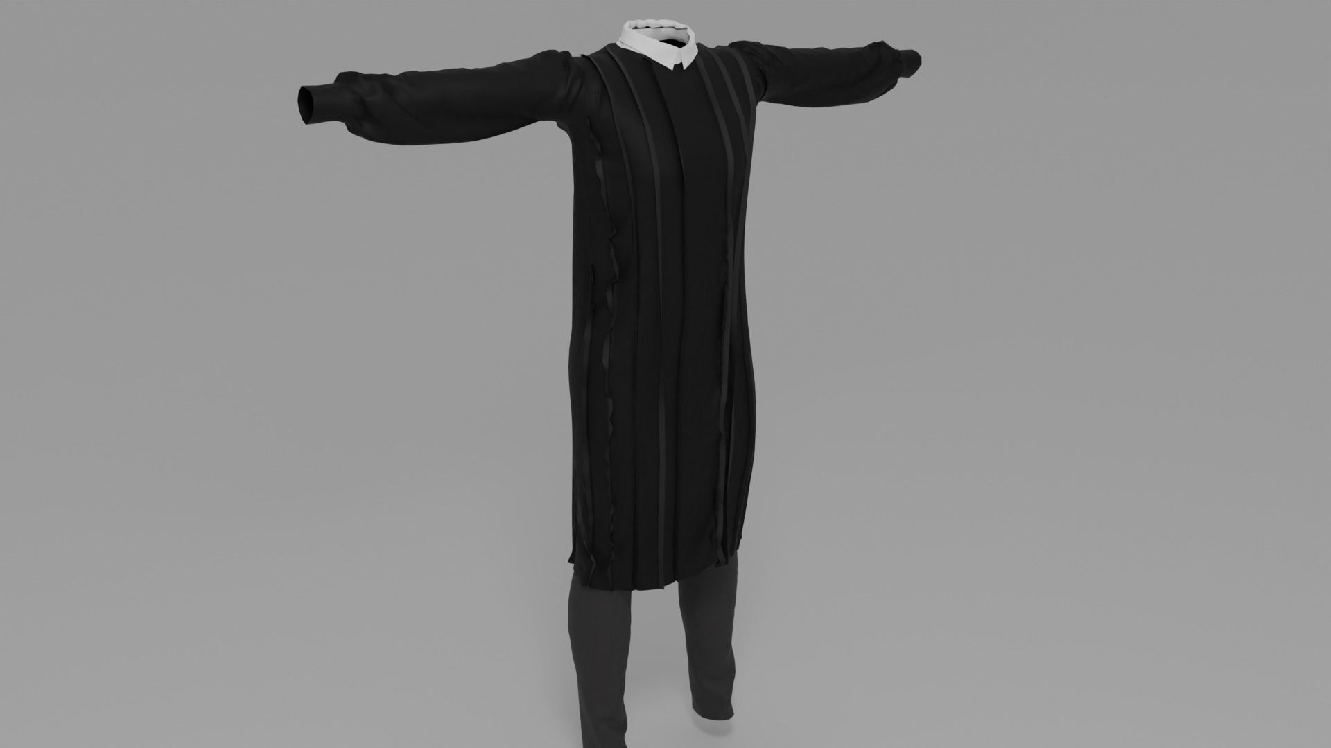Judge Uniform Low-poly 3D model_5