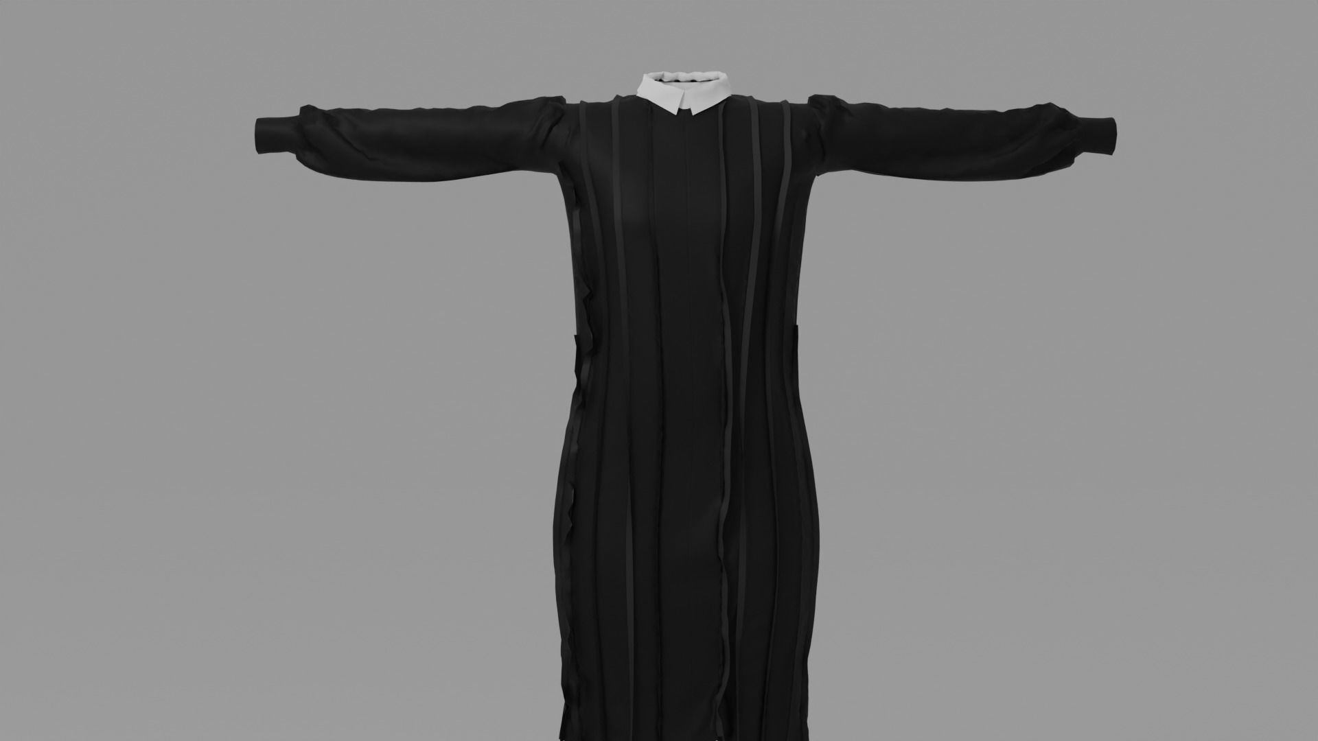Judge Uniform Low-poly 3D model_2