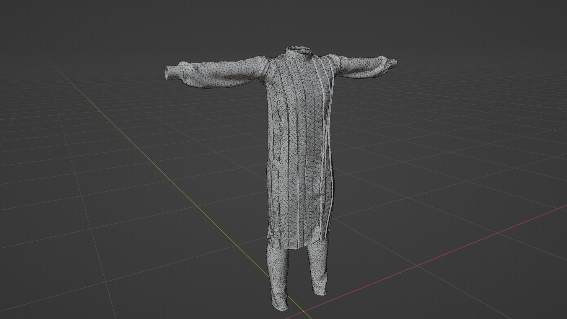 Judge Uniform Low-poly 3D model_7