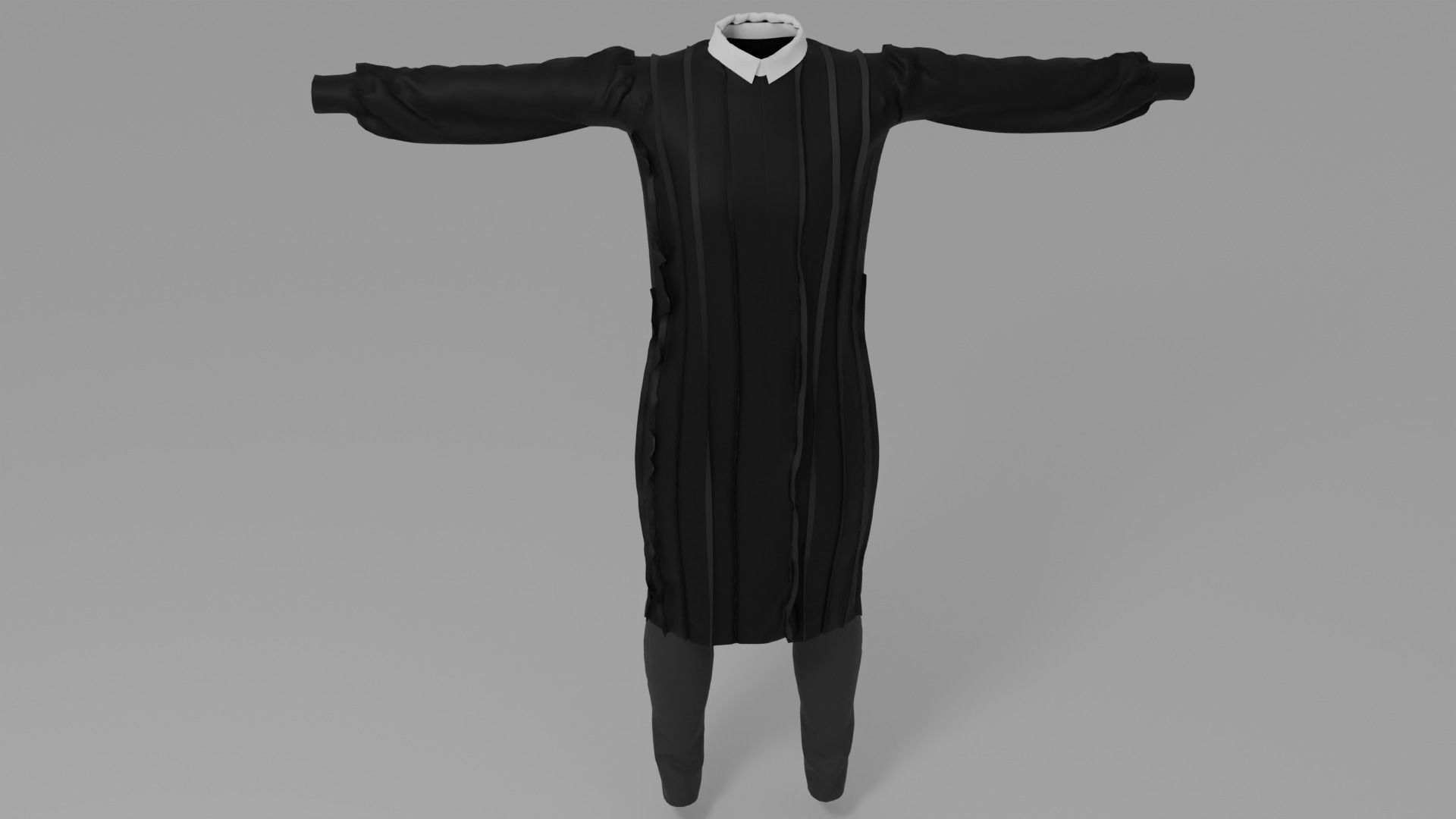 Judge Uniform Low-poly 3D model_6