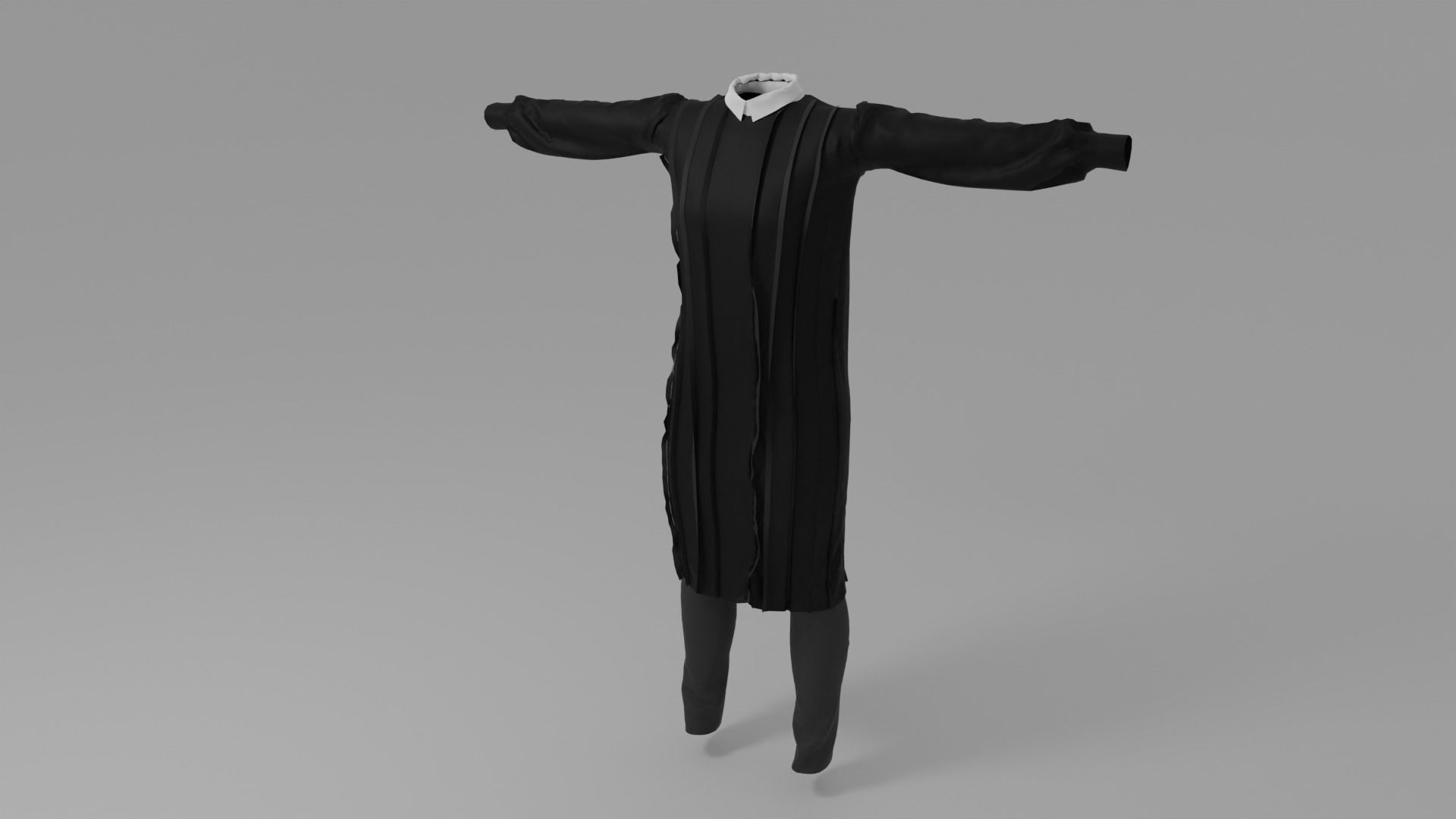 Judge Uniform Low-poly 3D model_1