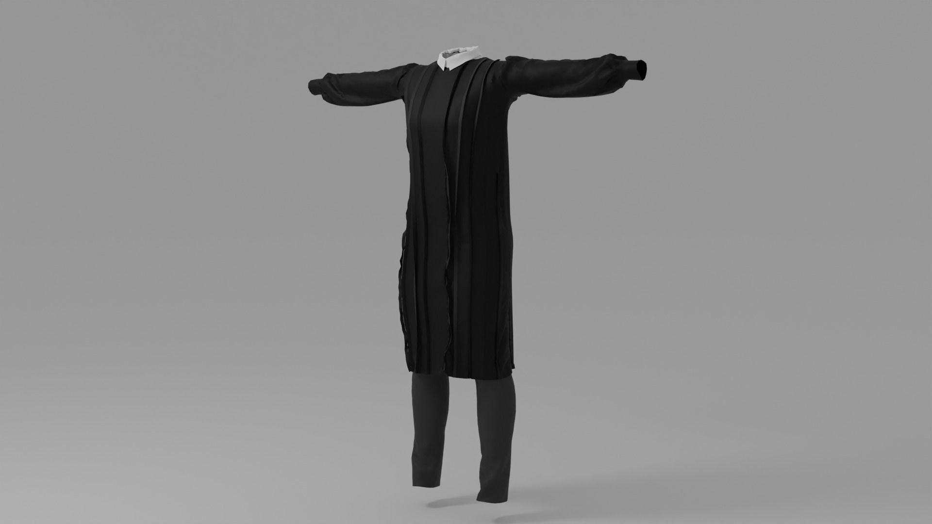 Judge Uniform Low-poly 3D model_3