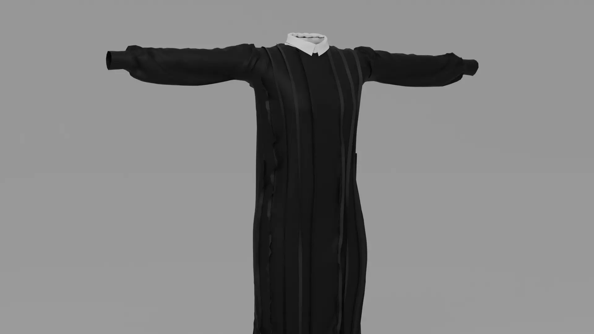 Judge Uniform Low-poly 3D model_0